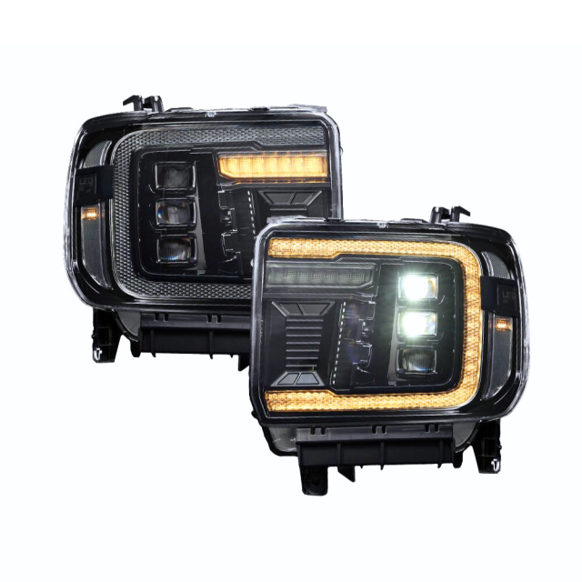 2015-2019 GMC SIERRA 2500/3500 LED PROJECTOR HEADLIGHTS WITH AMBER DRL main image